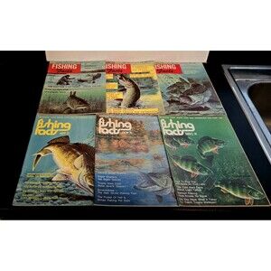 Fishing Facts Magazines RARE 1971 Lot of 6 Bass Ice Fishing Salmon Muskey Myths